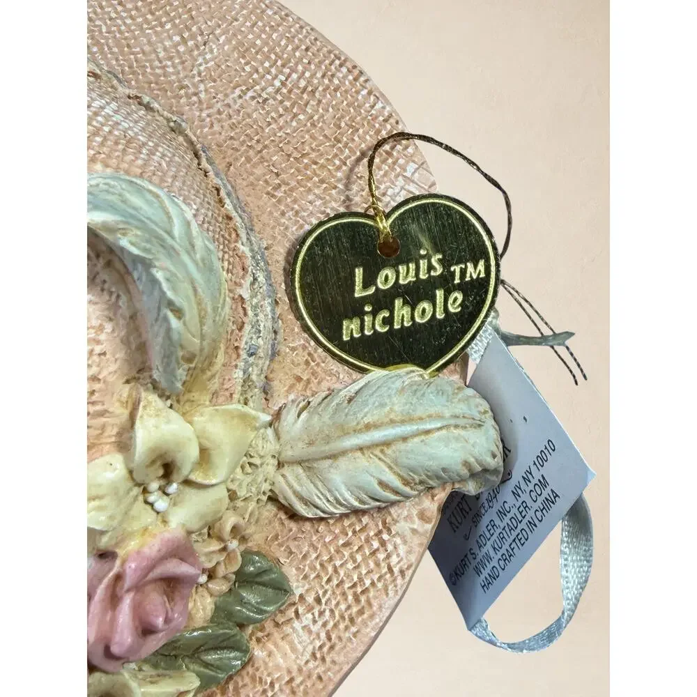 Vintage 2000 Louis Nichole Victorian Hat Christmas Ornament W8361 Kurt Adler Box